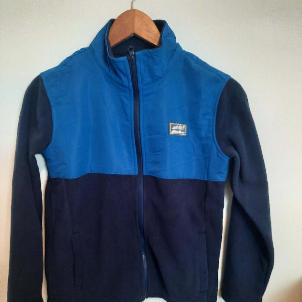 Eddie Bauer NWT Boys size 10/12 Spring/Fall jacket. Blue. Zipper. Pockets